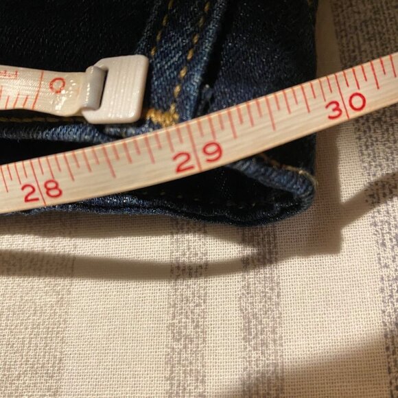 NWT Levi's Blue Dark Wash High-Rise Flared Leg Cotton-Blend Stretch Jeans Sz 10 - Picture 8 of 9